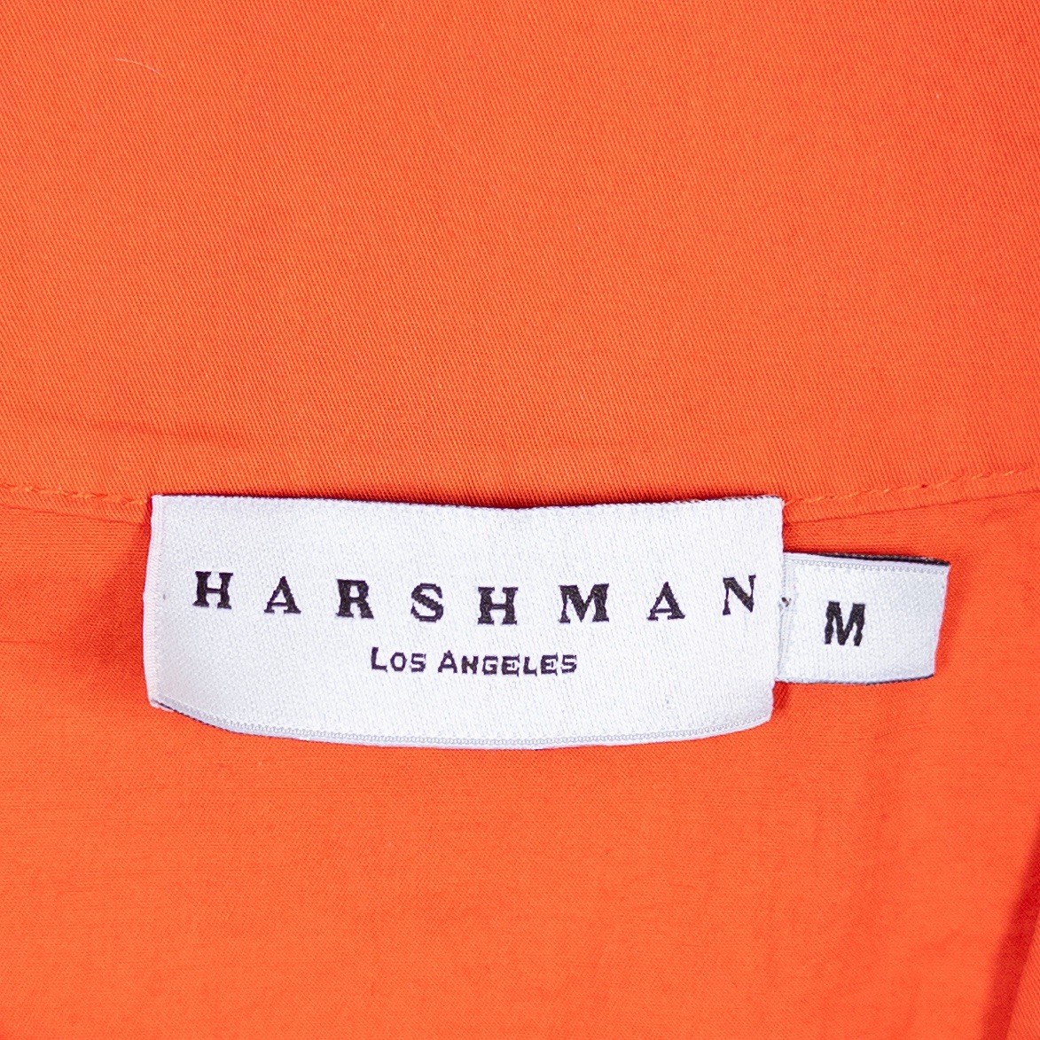 Harshman Los Angeles Orange V-Neck Short Sleeve Blouse Boxy Oversized Top M