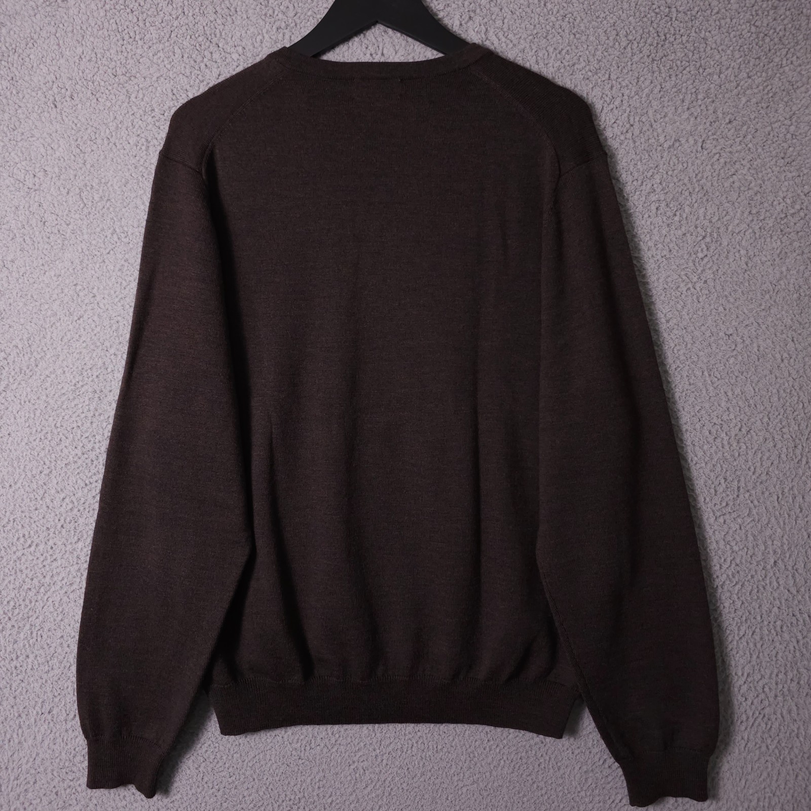 Brooks Brothers 346 Sweater Mens Medium Brown Merino Wool Blend Pullover Preppy