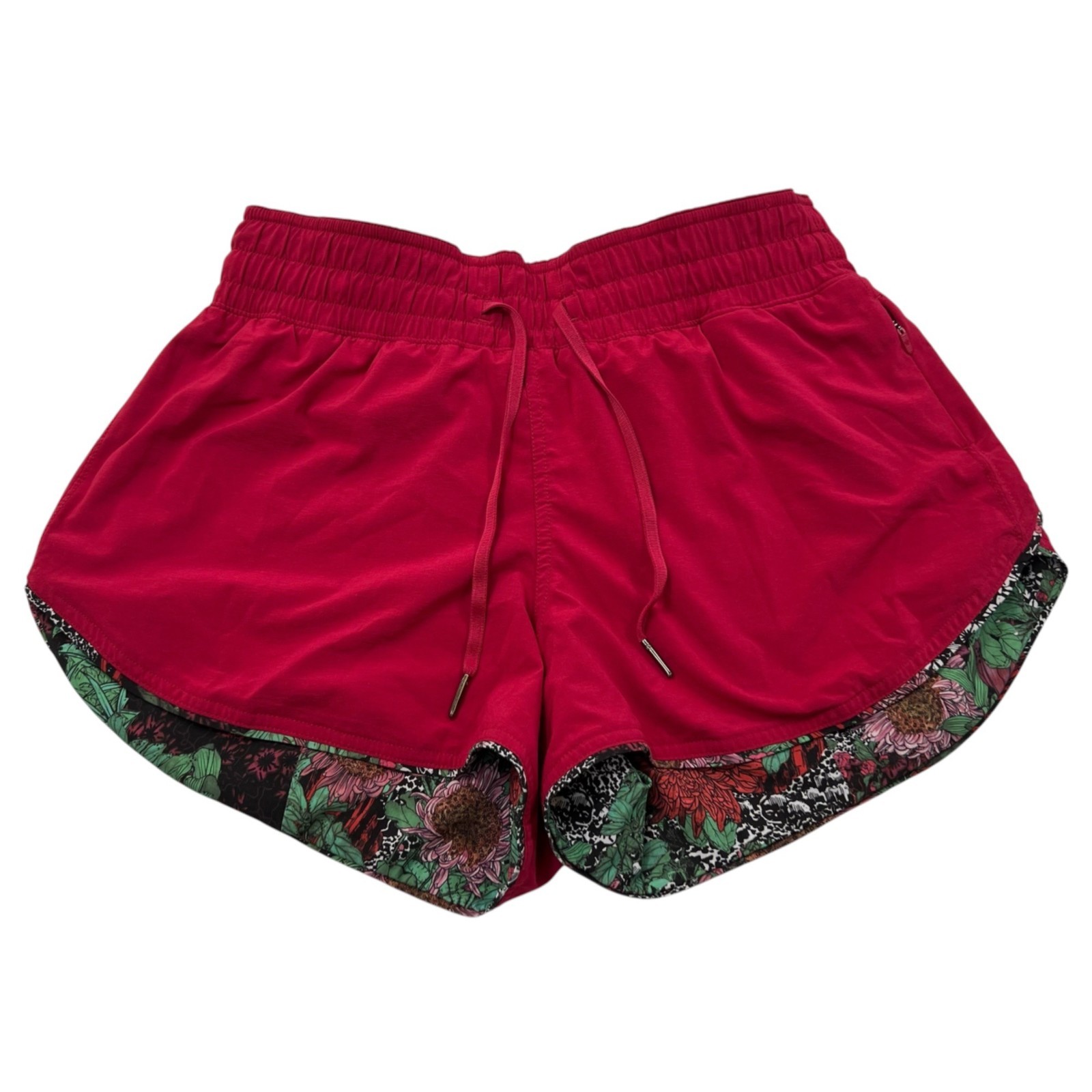 Lululemon Reversible Choose a Side Short Ruby Red/Zen Garden Size 6