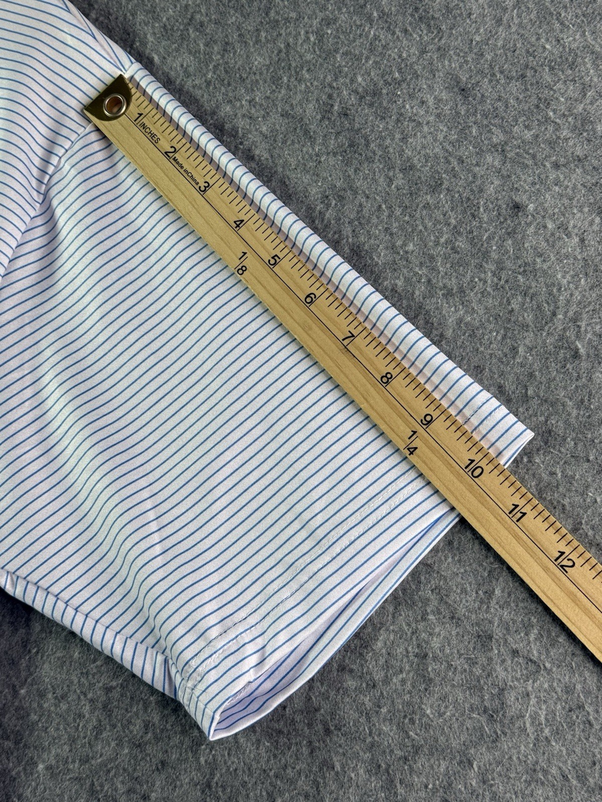 Collars & Co Pink & Blue Stripe Featherweight Relaxed Dress Collar Polo Large