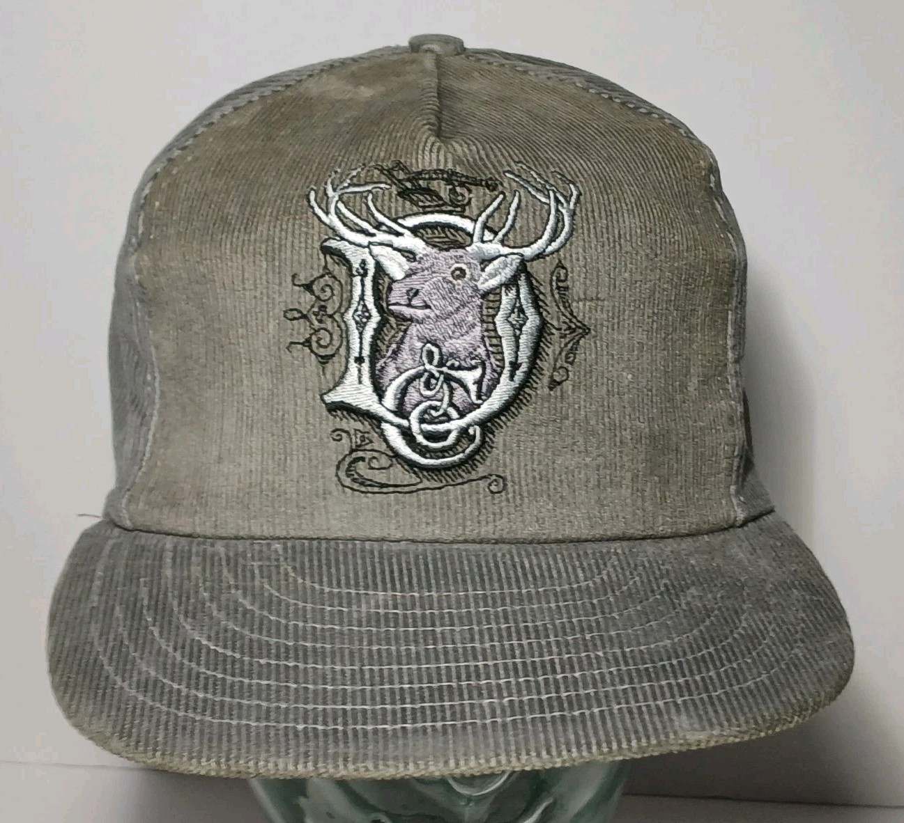 1980s Vintage John Deere Trucker Hat Corduroy Hat Cap Louisville Mfg Co Made USA