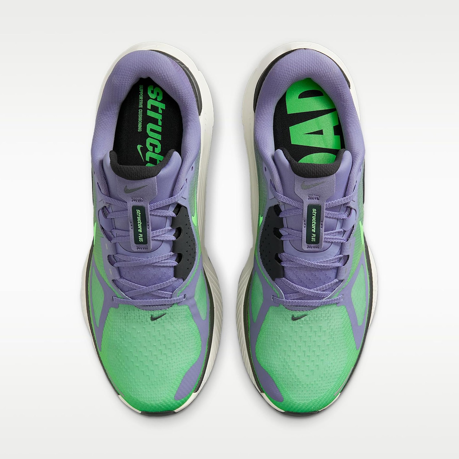 Nike Structure Plus Men’s Road Running Shoes (Iron Purple/Off Noir/Sail/Voltage