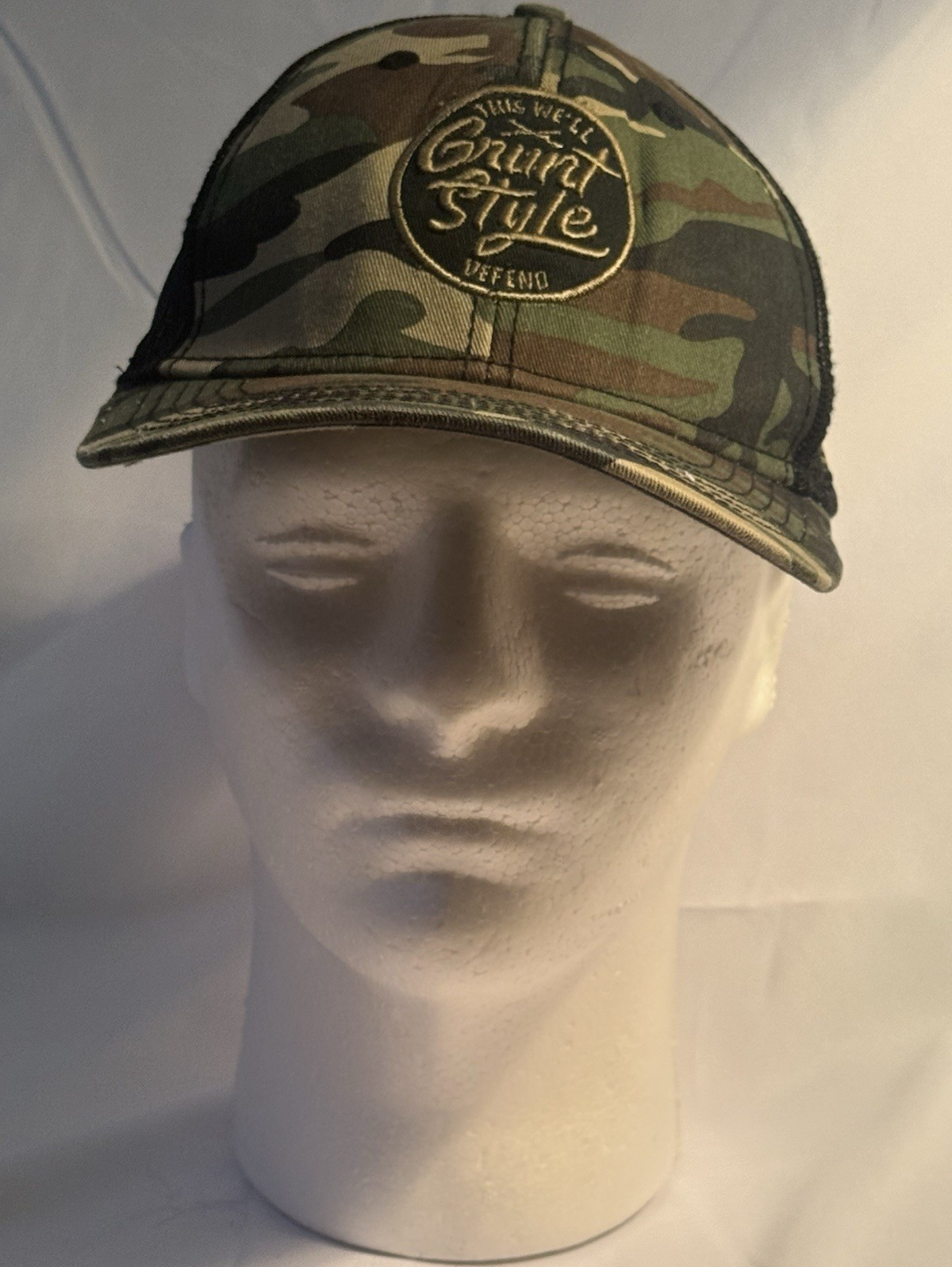 Grunt Style Camouflage Trucker Hat Mesh Back Adjustable One Size Men’s