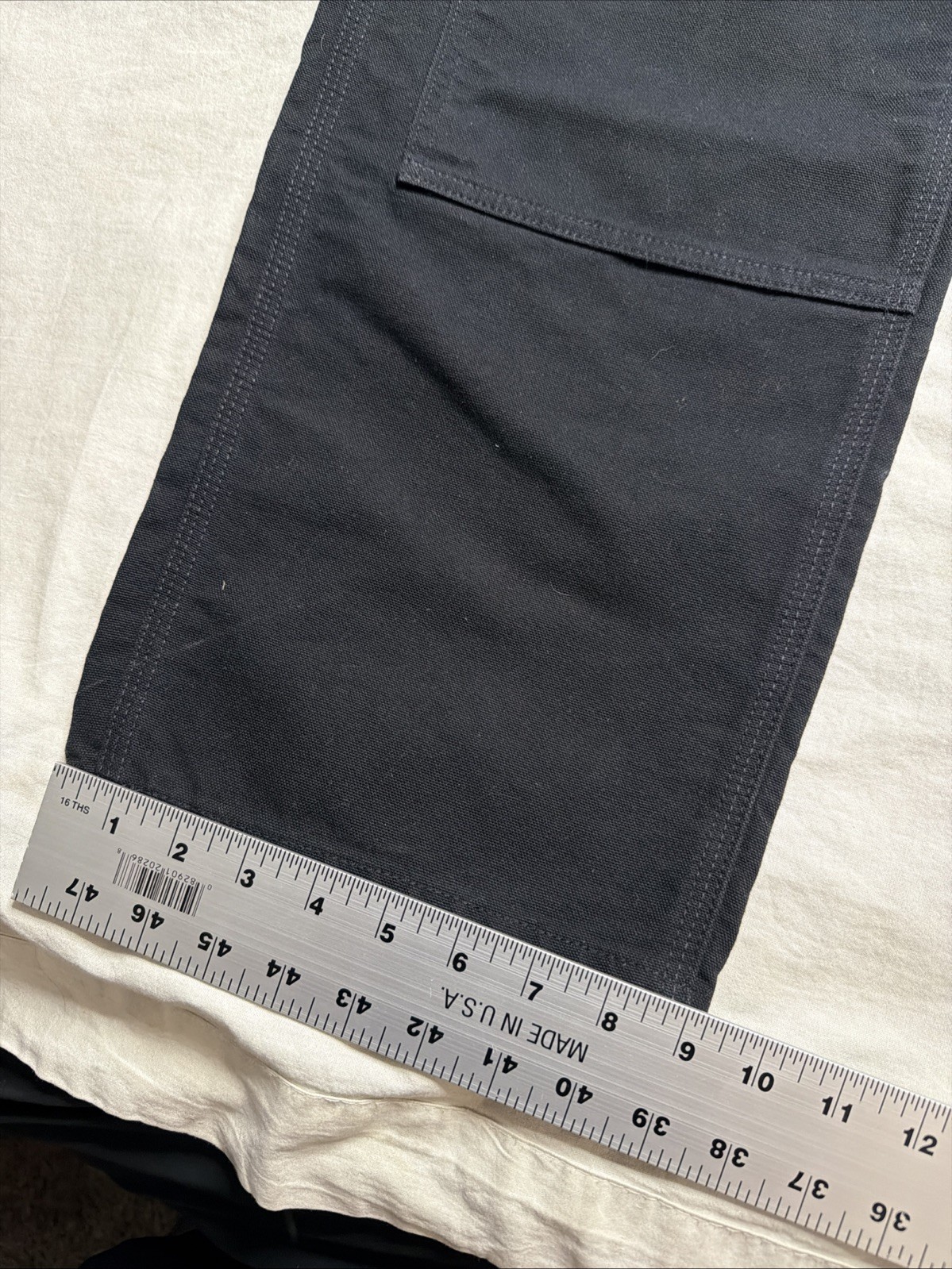 Carhartt Double Knee Black Carpenter Pants B01 BLK Size Loose 34X31