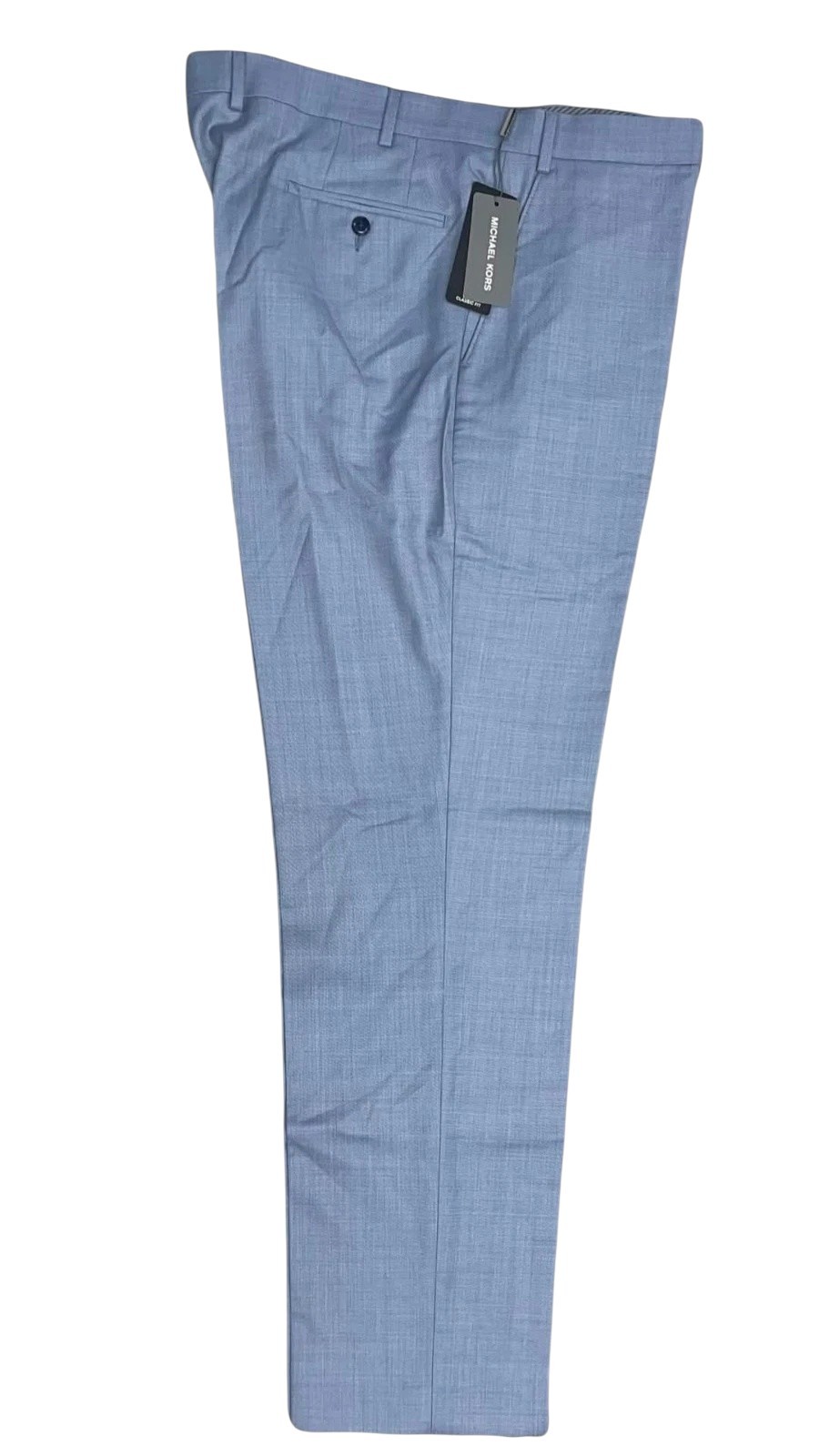 Michael Kors Mens Classic fit Dress Pants 42 / 32 Light Blue Solid Wool