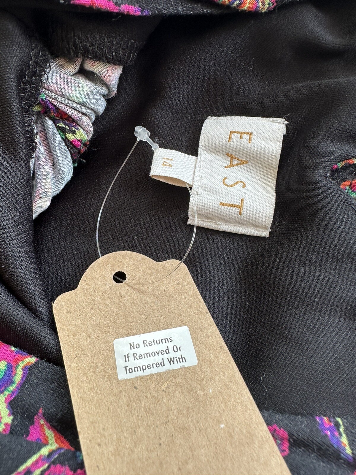East Paisley Print Front Knot Dress Uk 14