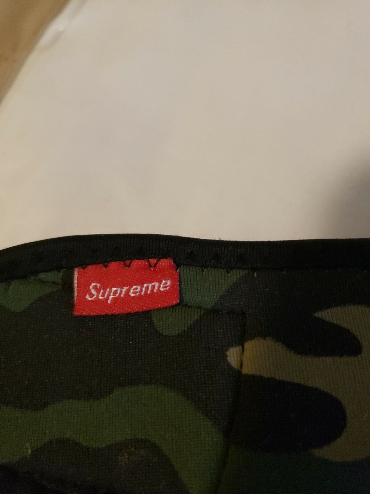 Authentic Supreme Neoprene Face Mask Woodland Camo FW14 New