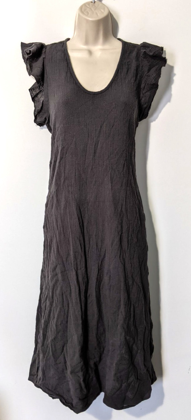 Lilla P Women’s Cap Ruffle Sleeve Dress Sz M 100% Cotton Pullover Style EUC