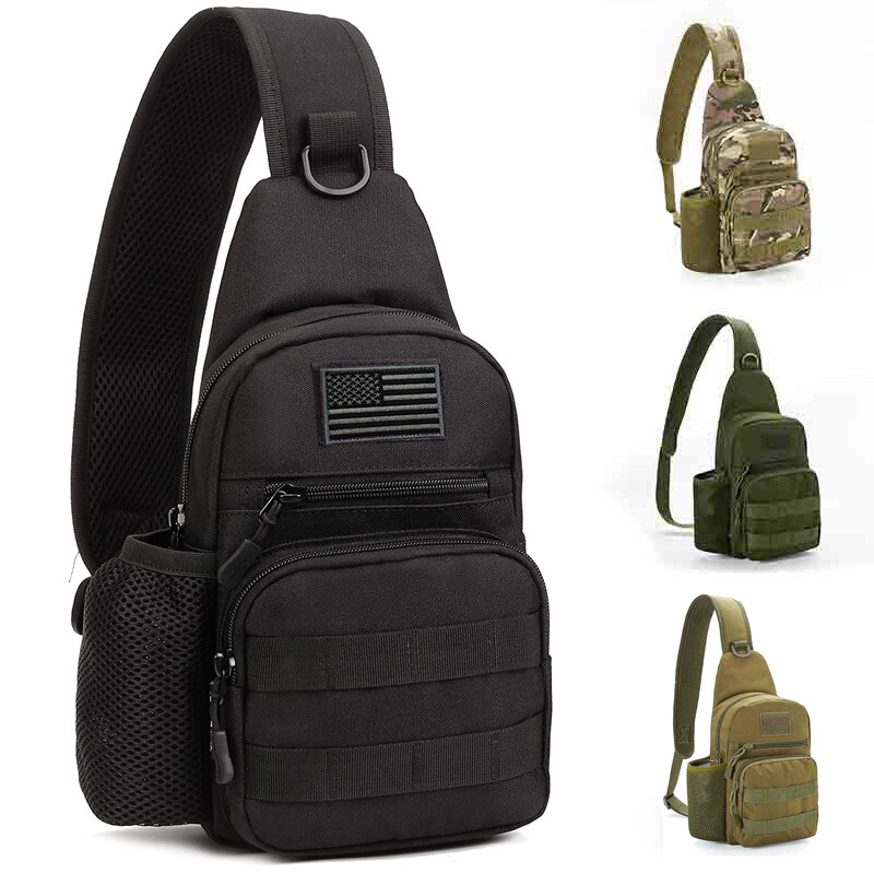Men Backpack Tactical Sling Bag Chest Shoulder Fanny Pack Cross Body Molle Pouch