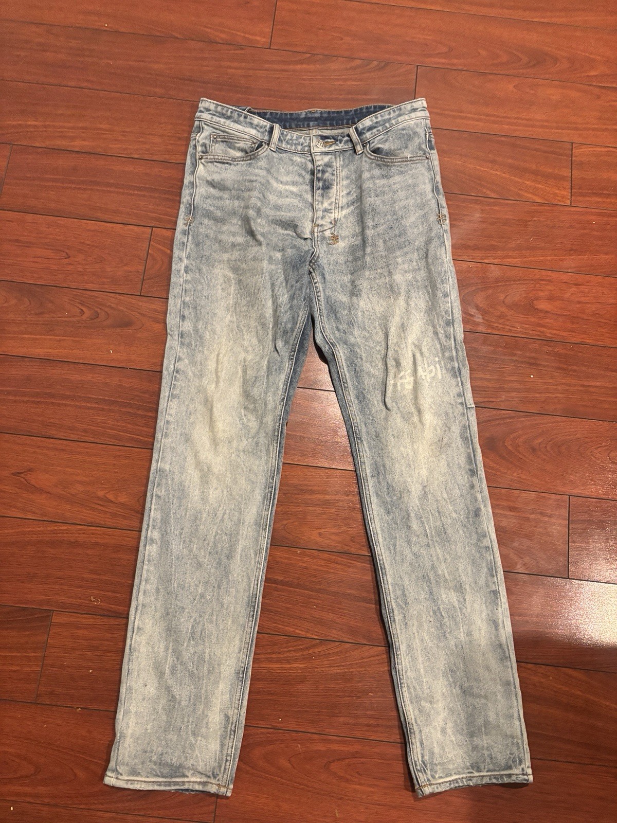 Straight Light Blue Ksubi Jeans No Distressed Size 32