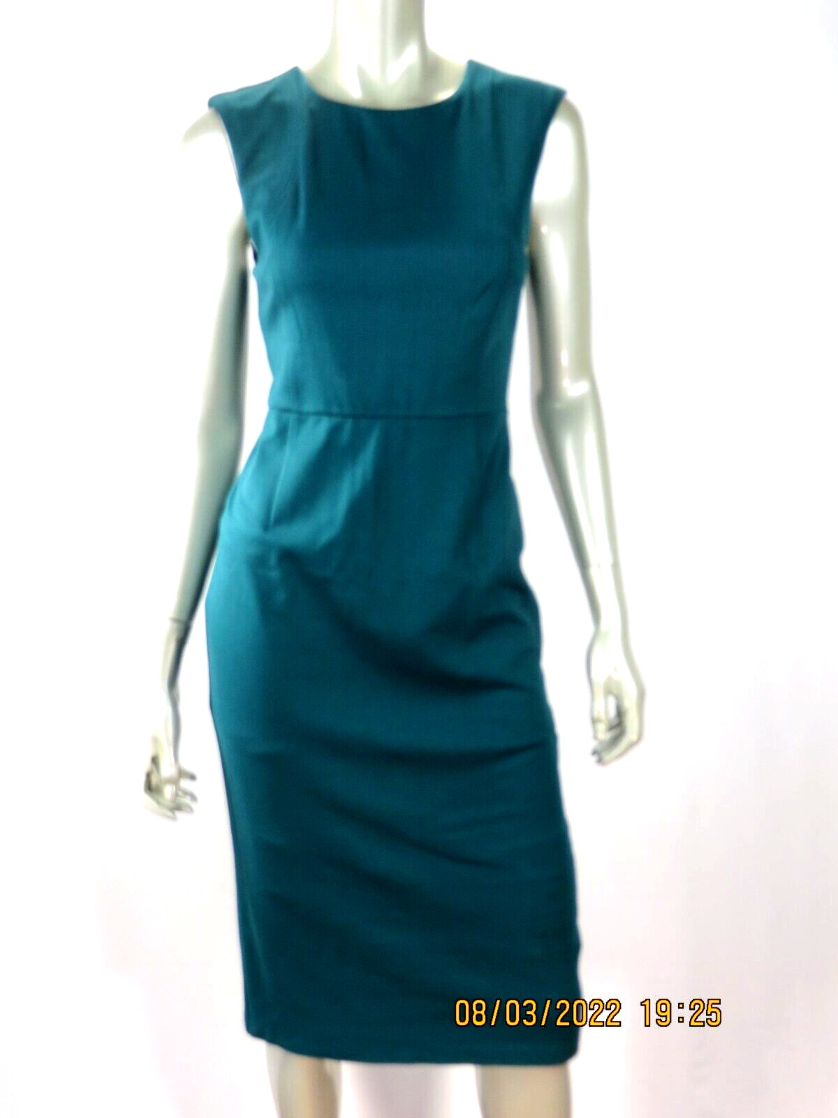 EXPRESS SZ 4 Rayon/Nylon/Spandex Pine Green Back Full Open Zipper Tunic Dress