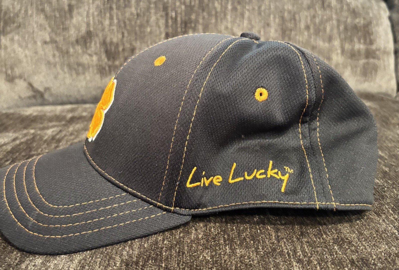 Black Clover hat Black/ Copper Flex Fit Hat One Size