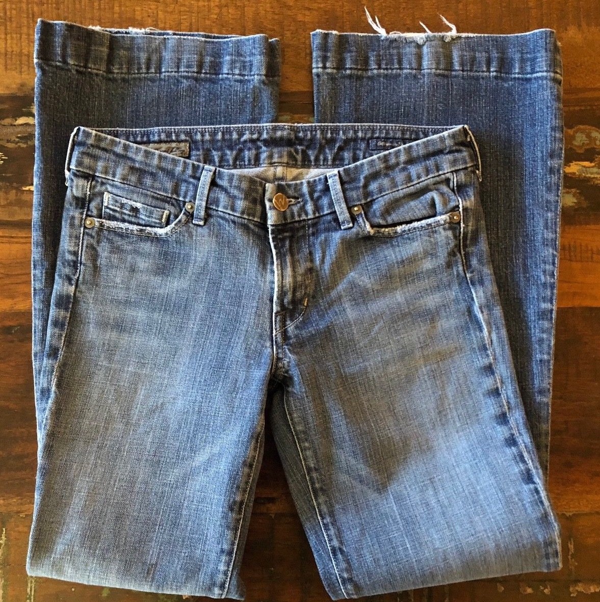 Citizen’s Of Humanity Faye #003 Stretch Low Waist Full Leg Distressed 28×30