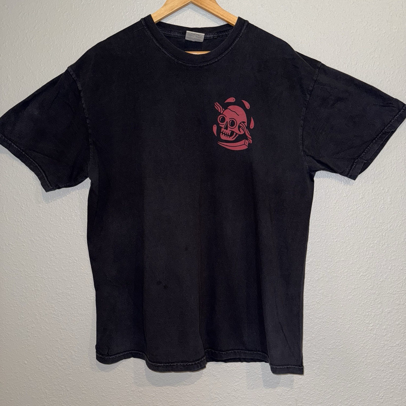 Sinners Welcome T Shirt Men’s XL Rock Metal Moto Biker Skull Black Gothic Metal