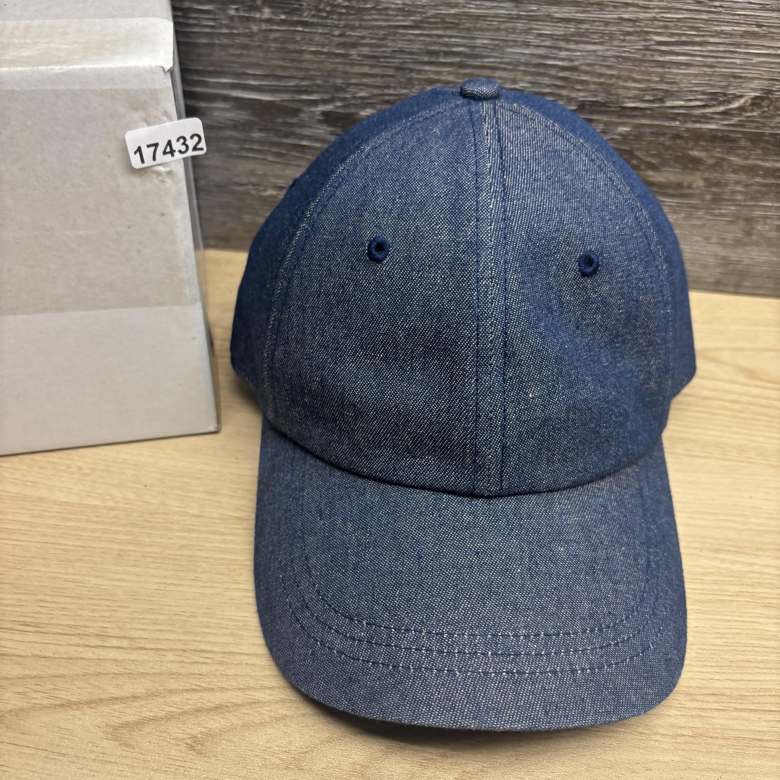 J Crew Mercantile Hat Cap Strap Back Mens One Size Blue Denim Baseball