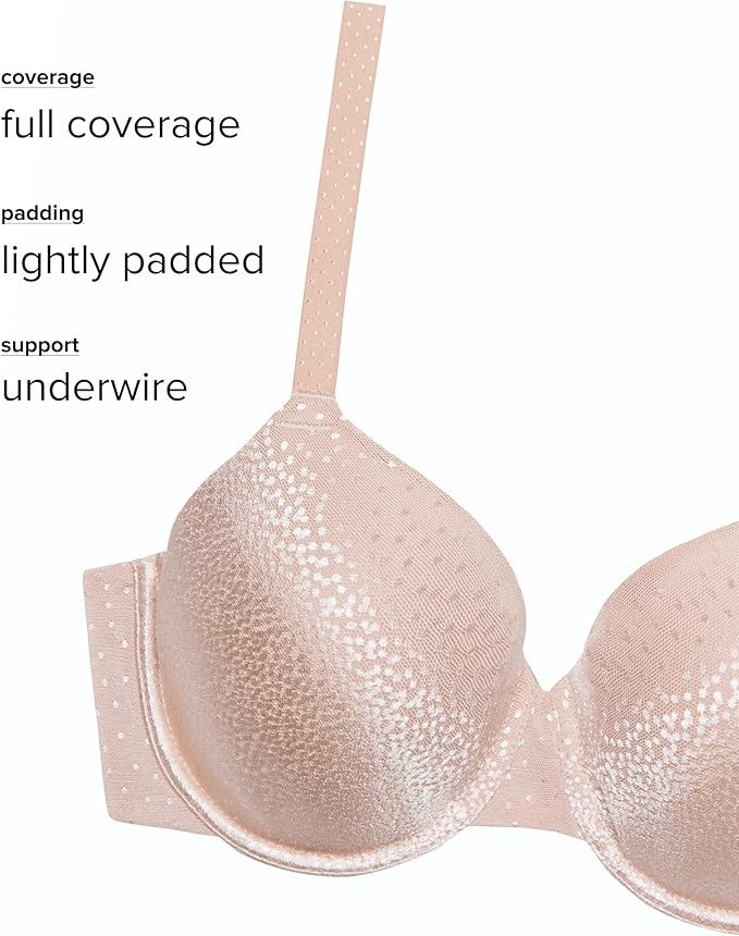 Wacoal Back Appeal T-Shirt Bra 853303 Chateau Rose Full Coverage Lace 38D