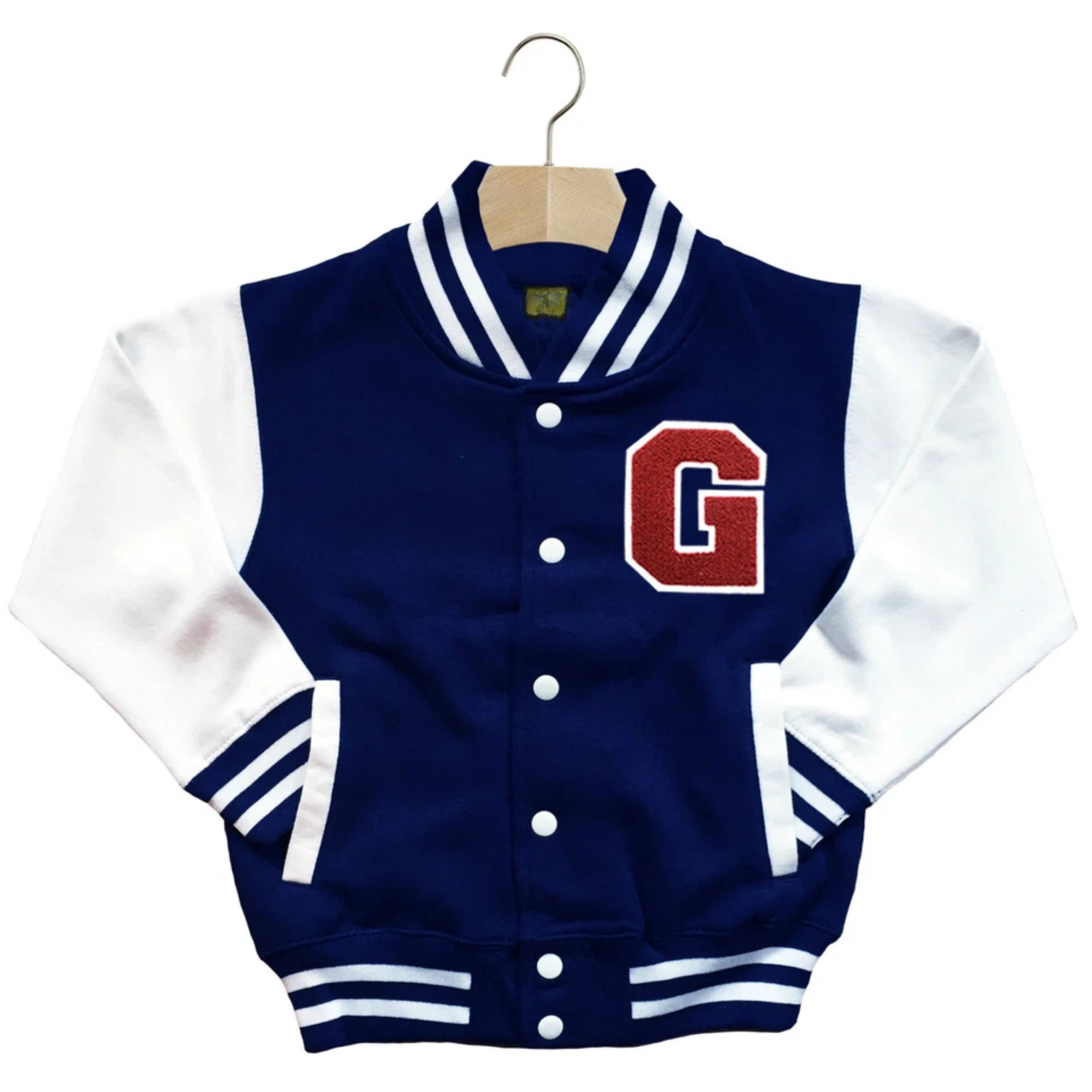 CLASSIC VARSITY BASEBALL JACKET UNISEX PERSONALIZED GENUINE US G COLLEGE LETTER