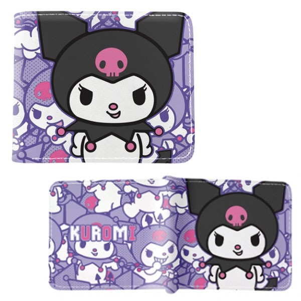 KUROMI STYLE A Hello Kitty 4 in. Bi Fold Wallet (Anime Credit Card Billfold)