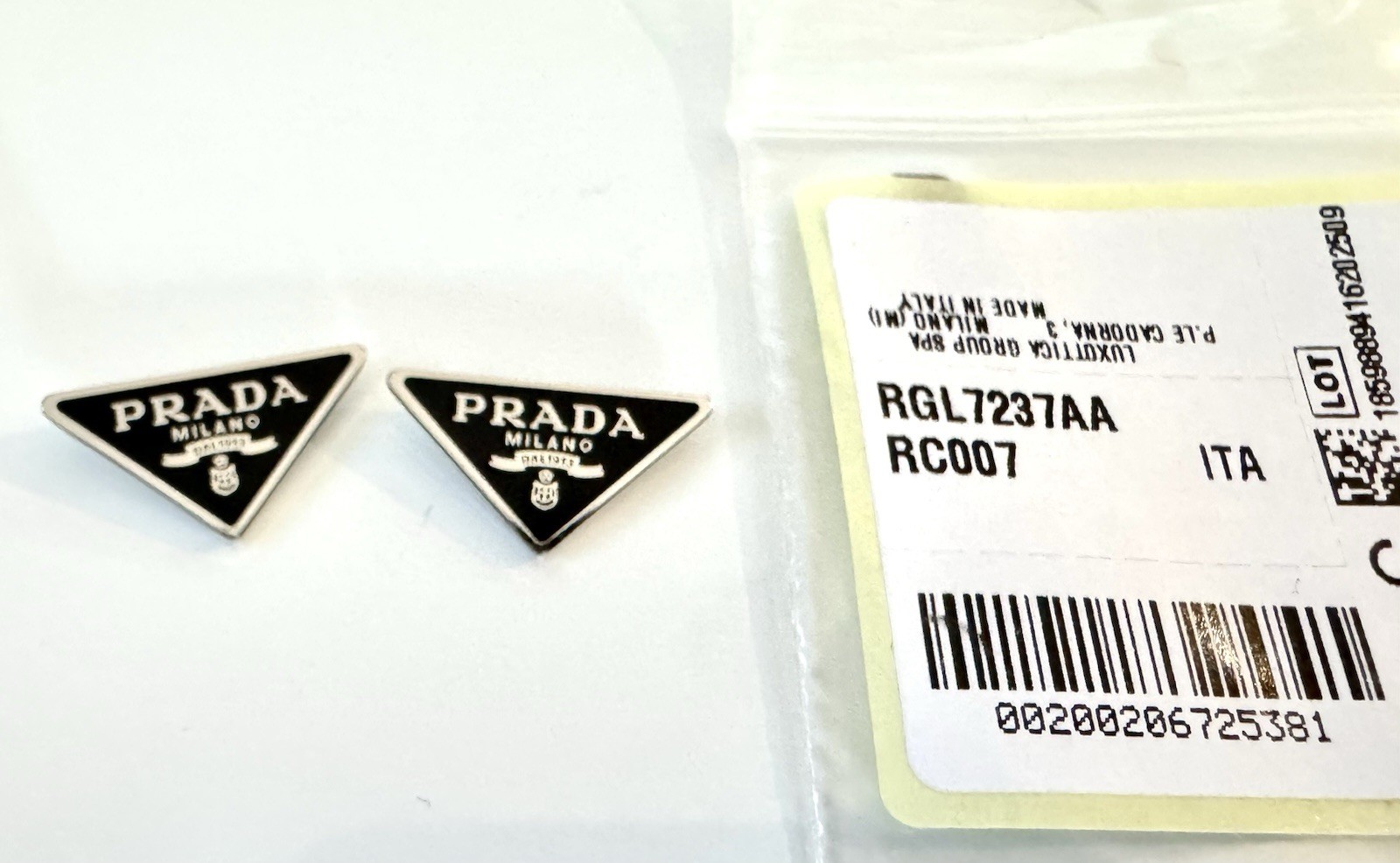 PRADA PR 07ZV 08ZV 09ZV 10ZV Eyeglasses Black /Silver Replacement Side Logo New