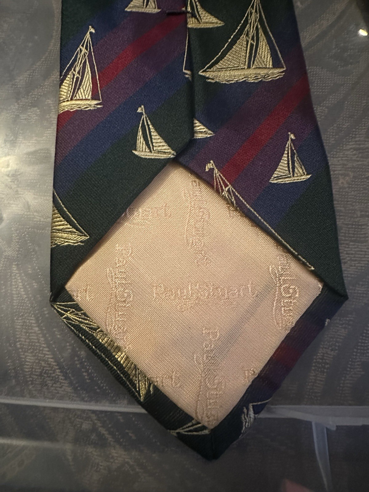 Paul Stuart Men’s All Imported Silk Nautical Necktie Made In USA