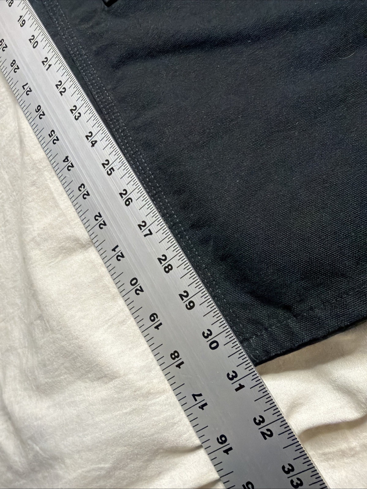 Carhartt Double Knee Black Carpenter Pants B01 BLK Size Loose 34X31