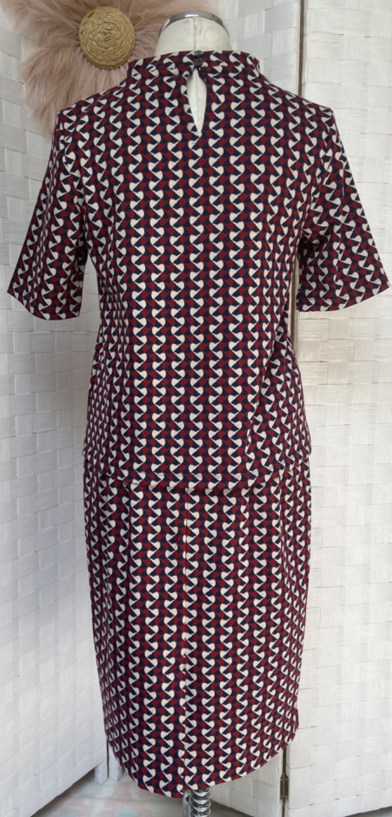 Ann Taylor Factory 2 Piece Geometric Outfit Pocket Top & Skirt Size 6 S FXG
