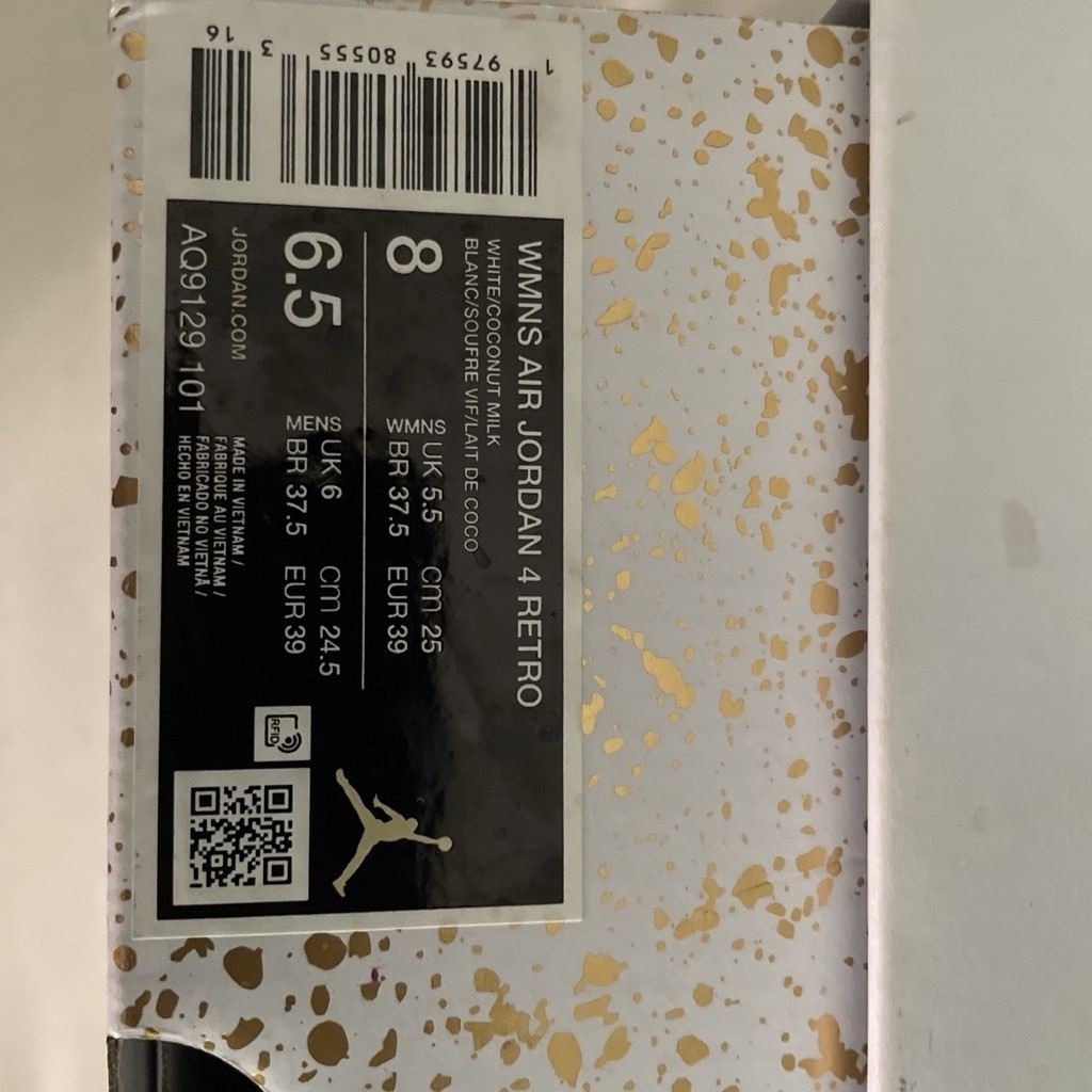 Jordan 4 Vivid Sulfur Women’s 8.5 Kids 6.5