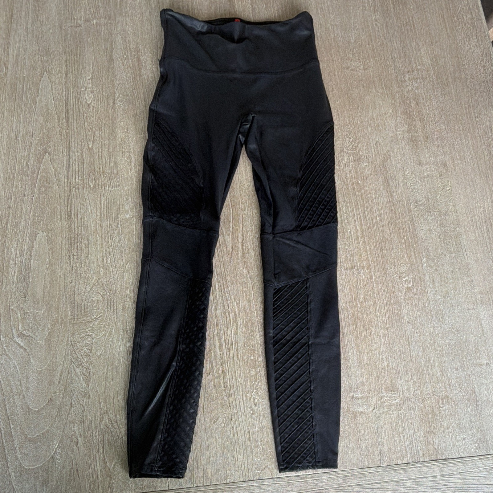 SPANX Women’s Black Patterned Ankle Leggings Regular Size Type M/M