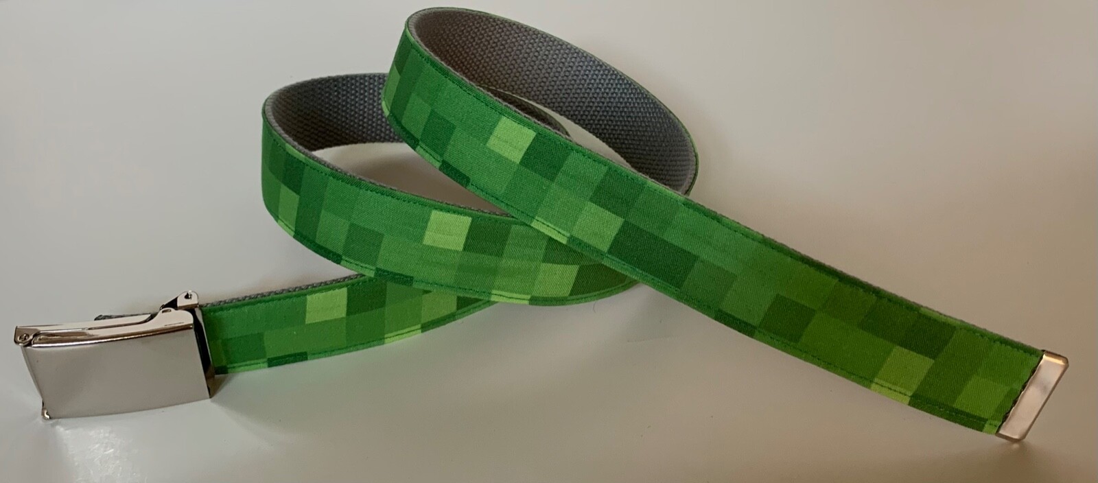 Minecraft Creeper Belt & Buckle one size fits all gamer green the player mobs