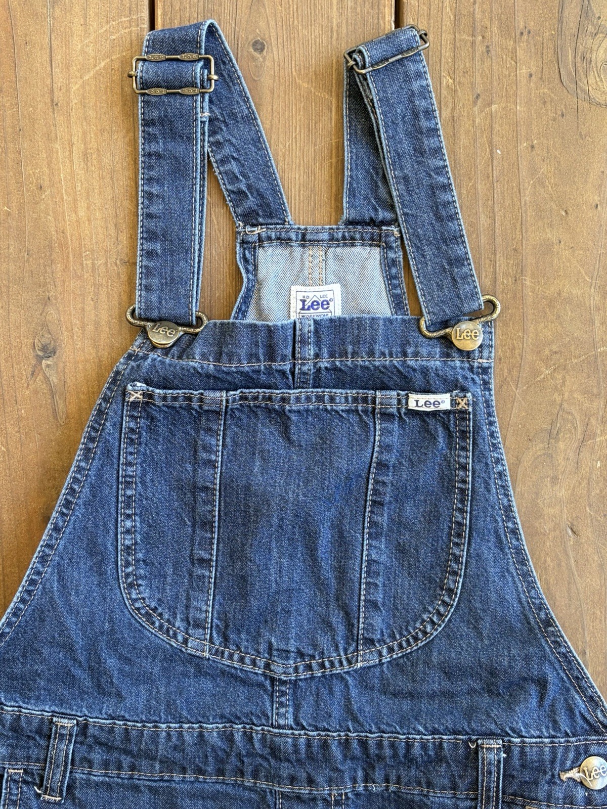 Lee Workwear Denim Overalls Men’s Medium Dark Wash Carpenter Bib Jeans