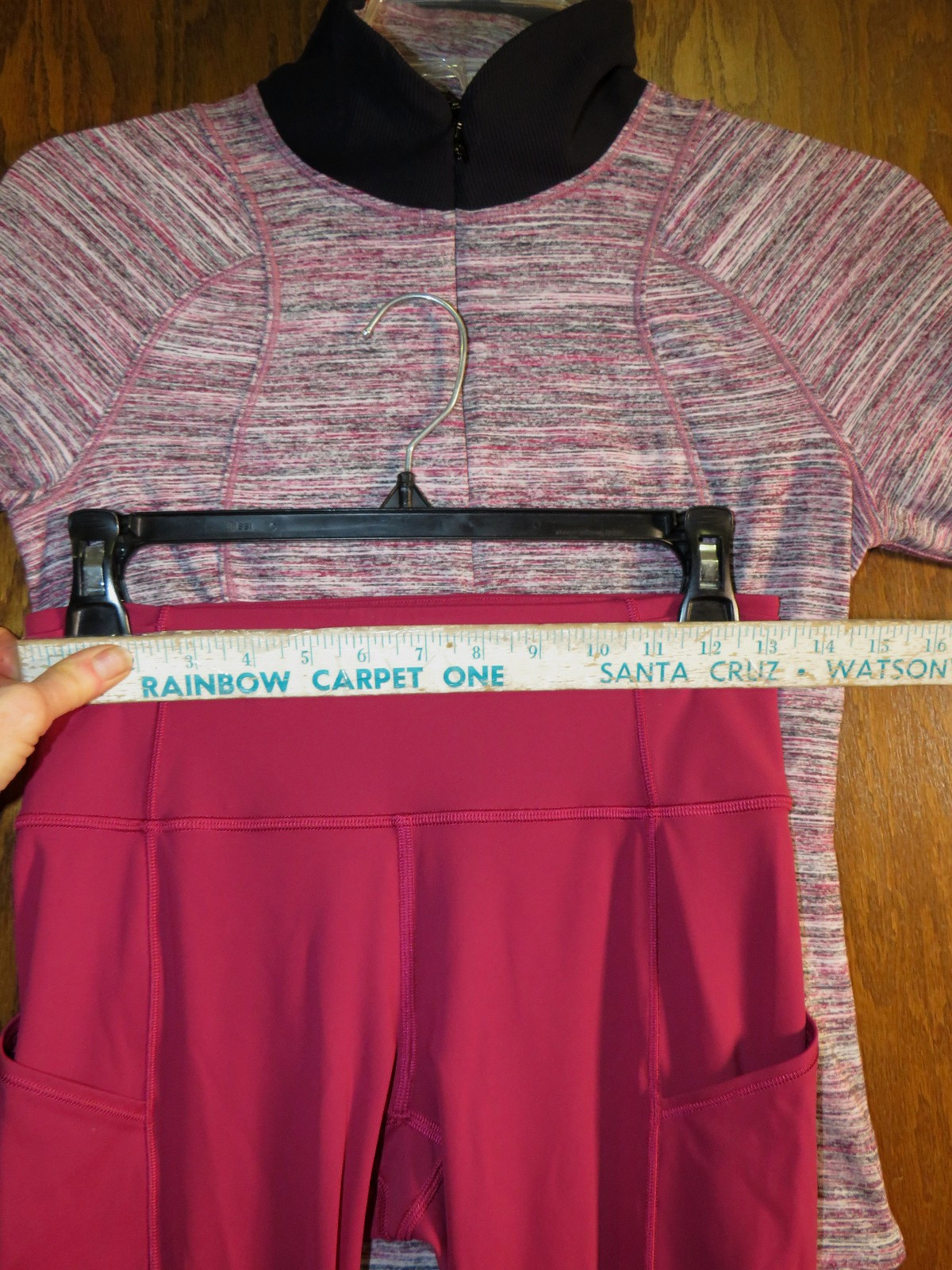 Lululemon 6 Runderful Half Zip Space Dye Camo Berry Rumble Red Black EUC!