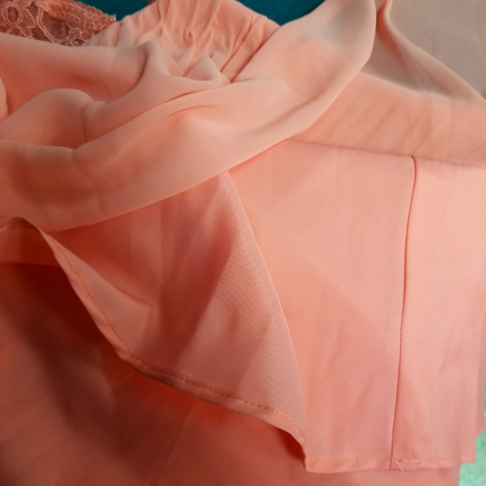 Mori Lee Madeline Gardner Pink Lace Sleeve Ruched A-Line Formal Prom Dress Women