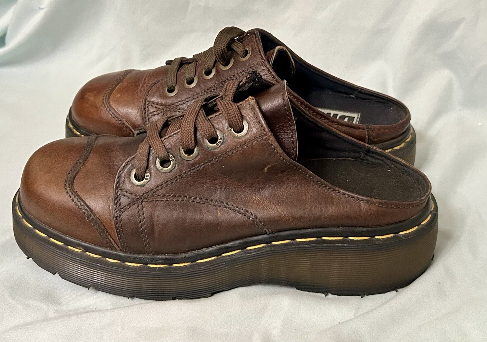 VTG Dr Martens 9936 90s Chunky Platform Mule Women Sz 8 Made In England Clogs