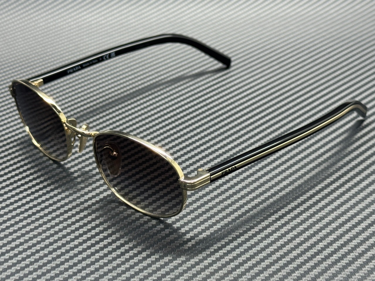PRADA PR B53S ZVN02C Pale Gold Grey Gradient Women’s 52 mm Sunglasses