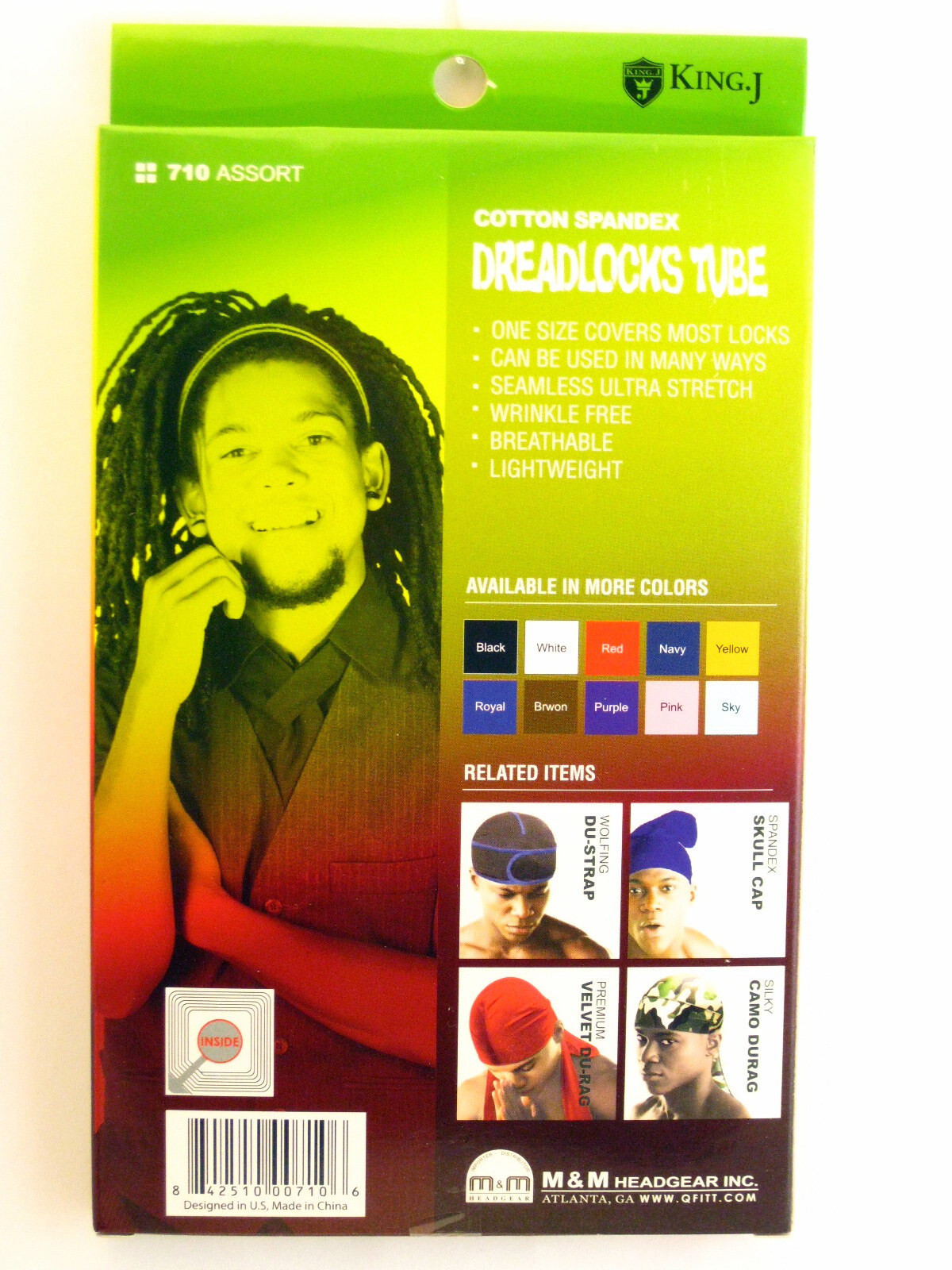 KING.J UNISEX COTTON SPANDEX DREADLOCKS TUBE (710)