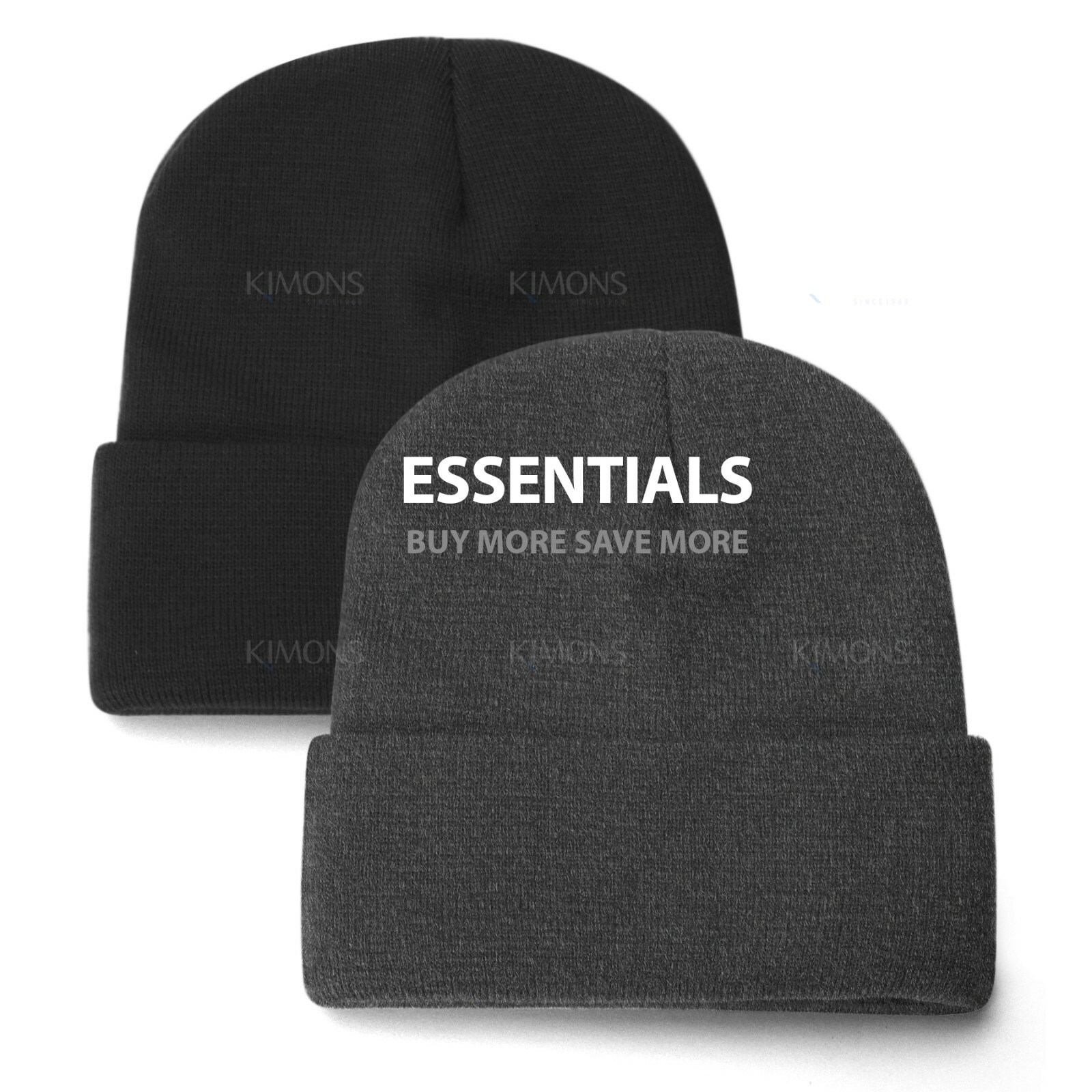 Plain Beanie Hat Cap Knit Ski Skully Cuff Winter Warm Slouchy Men Women Solid CF