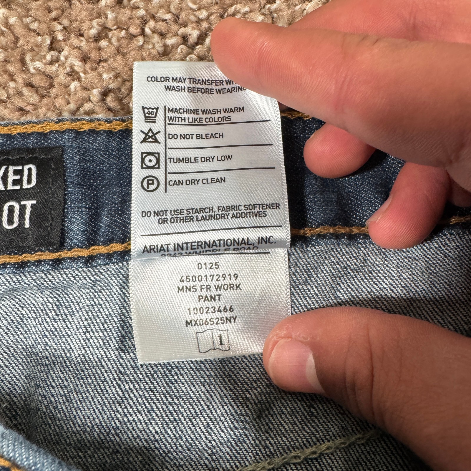Ariat FR M4 Relaxed Boot Cut Denim Jeans Work Pants Men’s 48×30 Flame Resistance