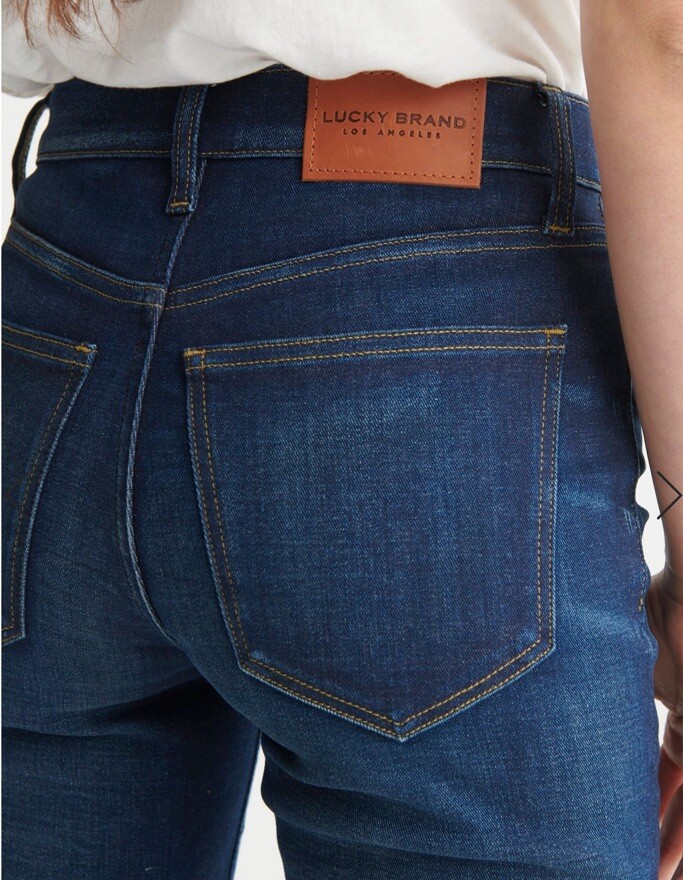 Lucky Brand High Rise Flare Stevie Ladies Jean Pants 10 Dark Wash 2way Stretch