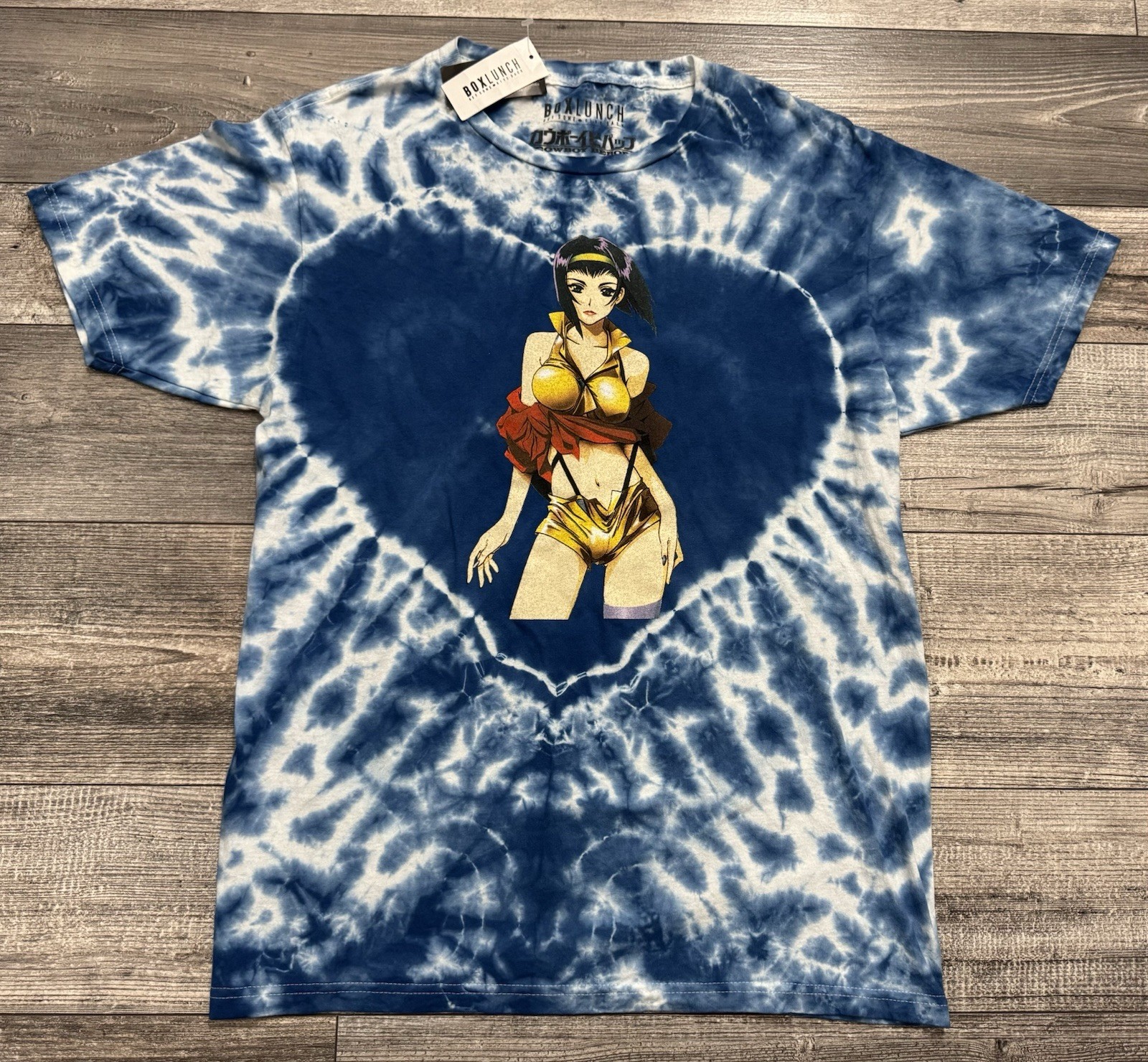 NEW Cowboy Bebop Faye Valentine Tie Dye Shirt Mens Small Blue Anime BoxLunch