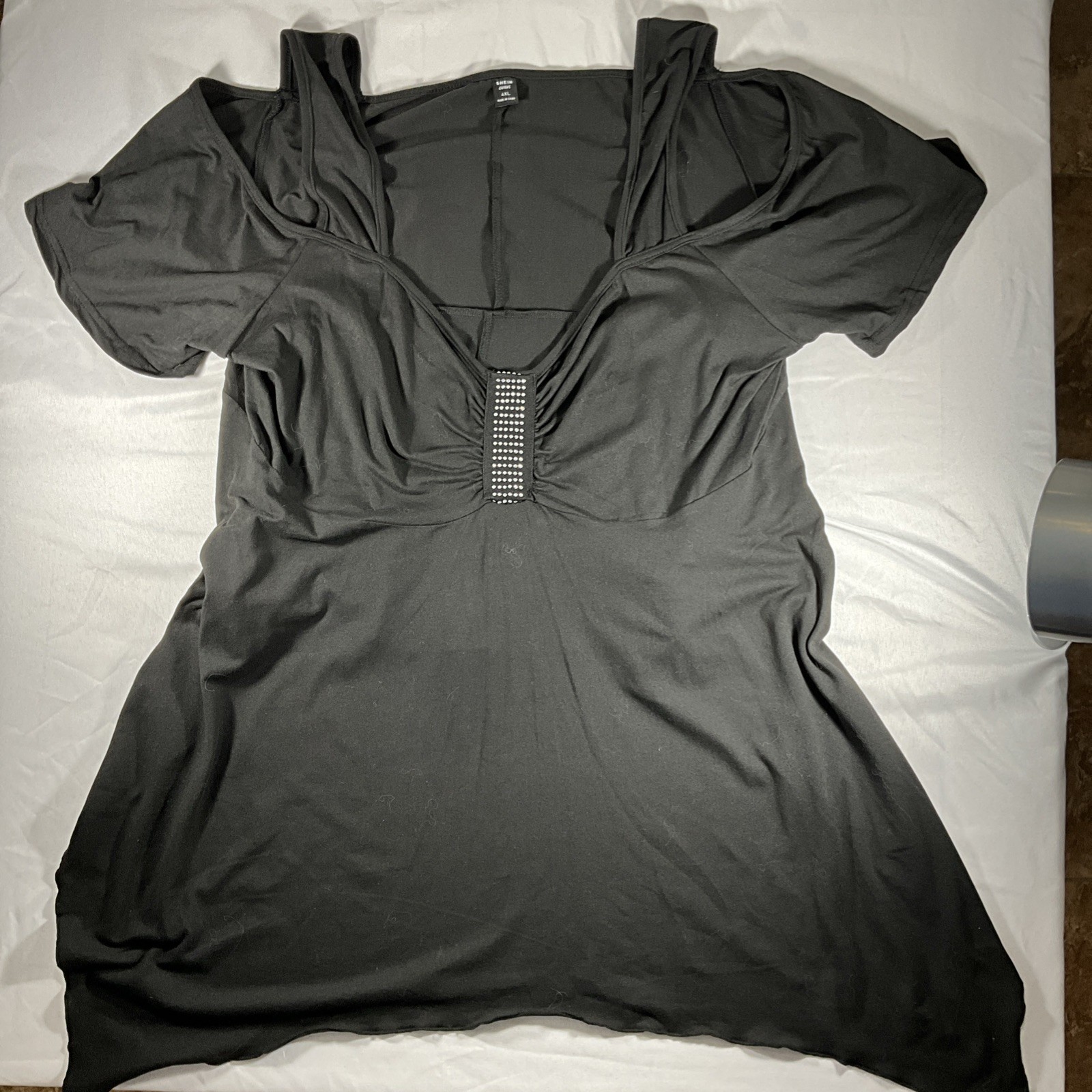 SHEIN Curve Women’s Casual Top/Blouse Black 4xl