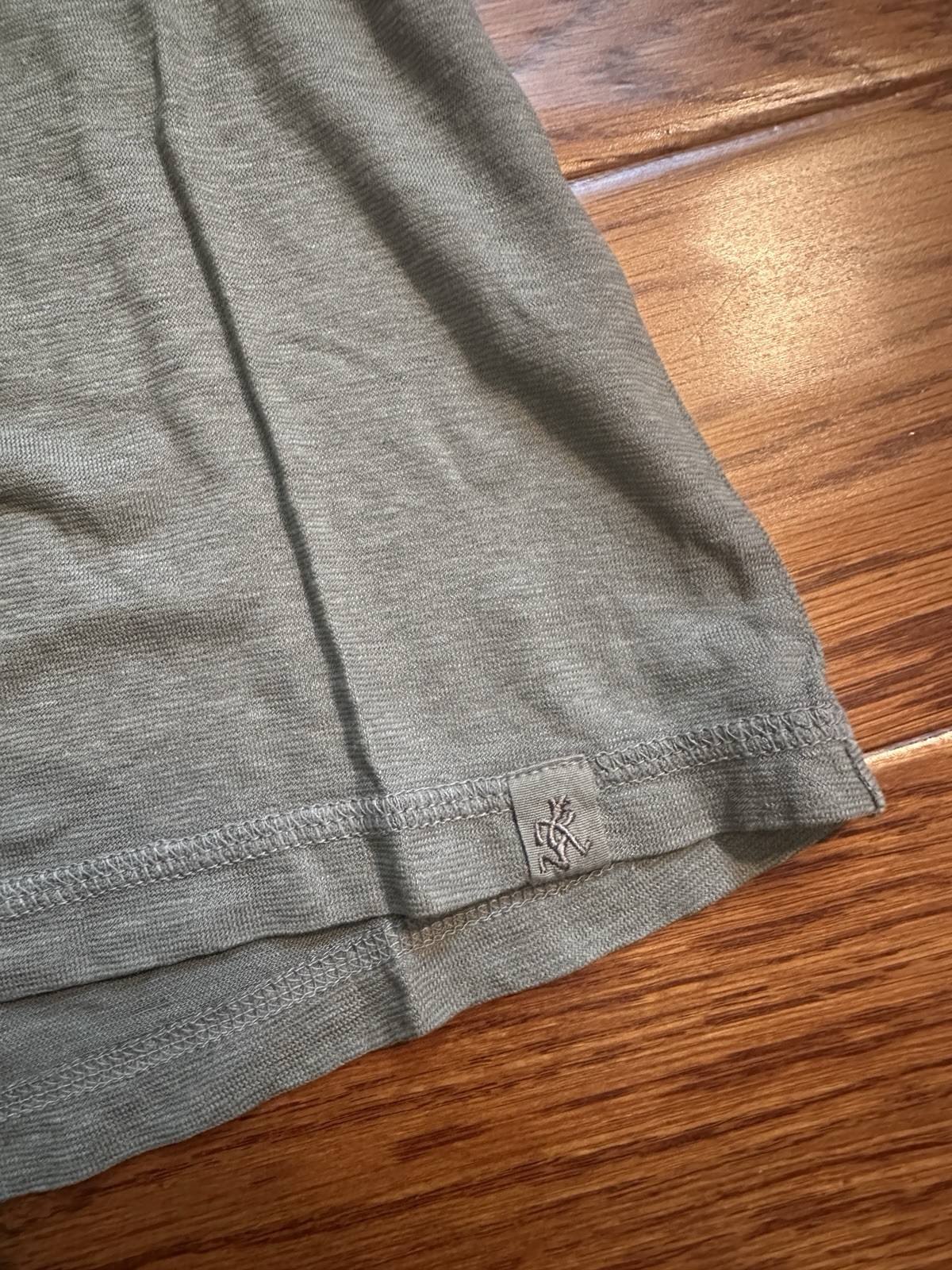 NWT Gramicci Jenni Hemp Organic Cotton Long Sleeve Shirt Thyme Green Medium