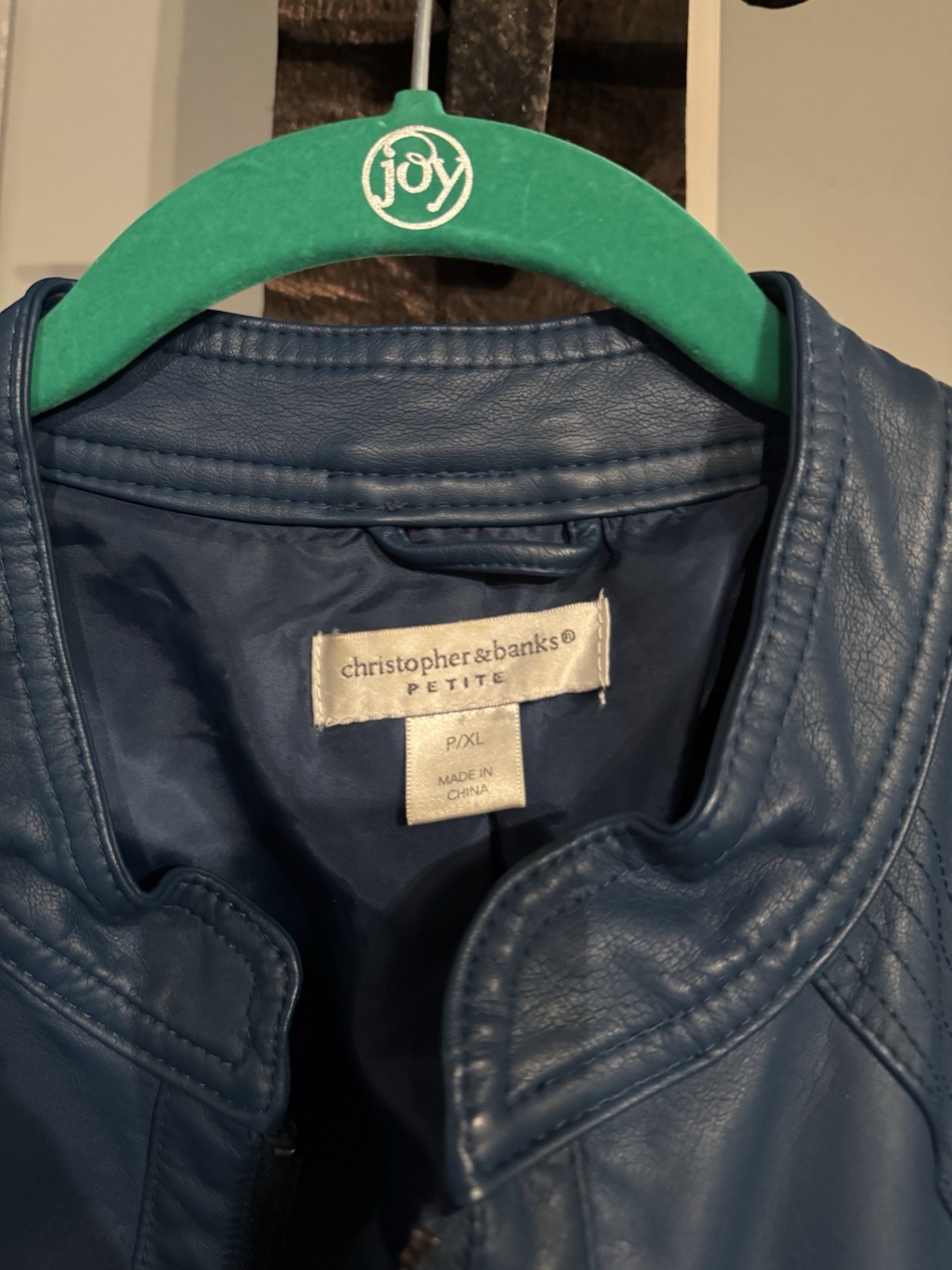 Christopher & Banks Petite Blue Zip Lightweight Jacket Long Sleeve P/XL