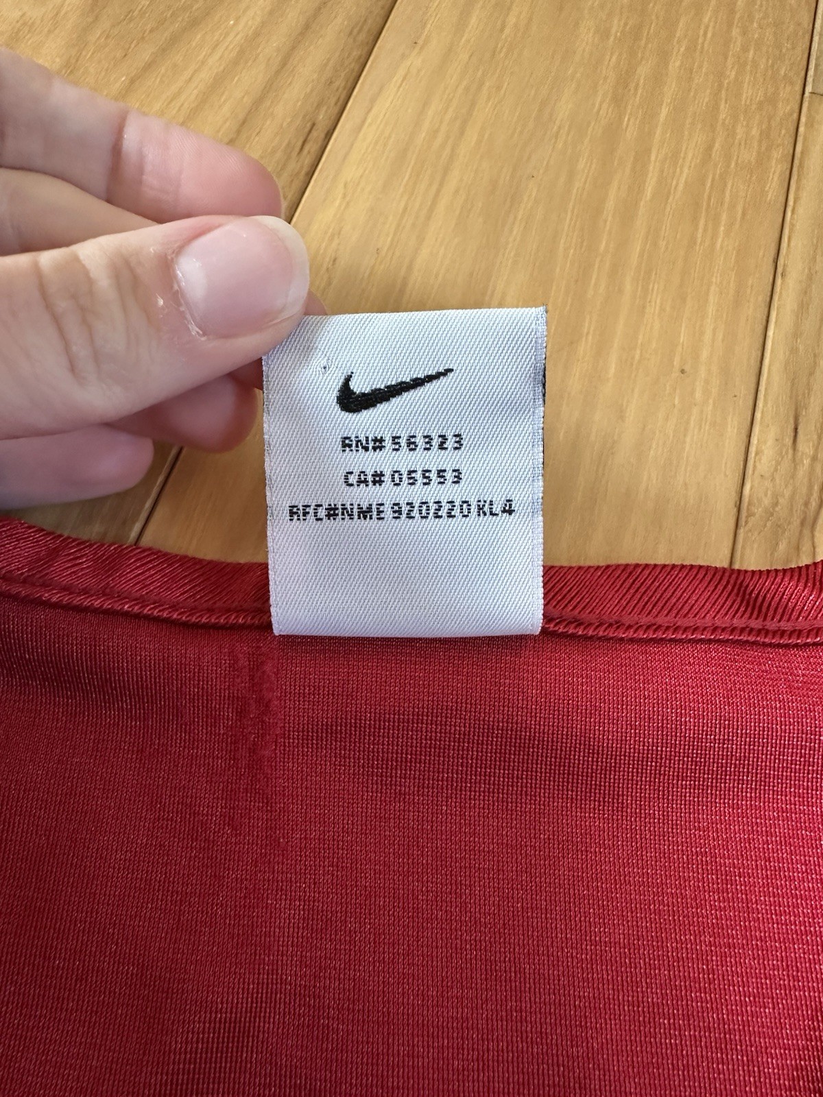 Men’s Vintage 90s Nike Dazzle Shiny Silky Tank Basketball Jersey Red XL