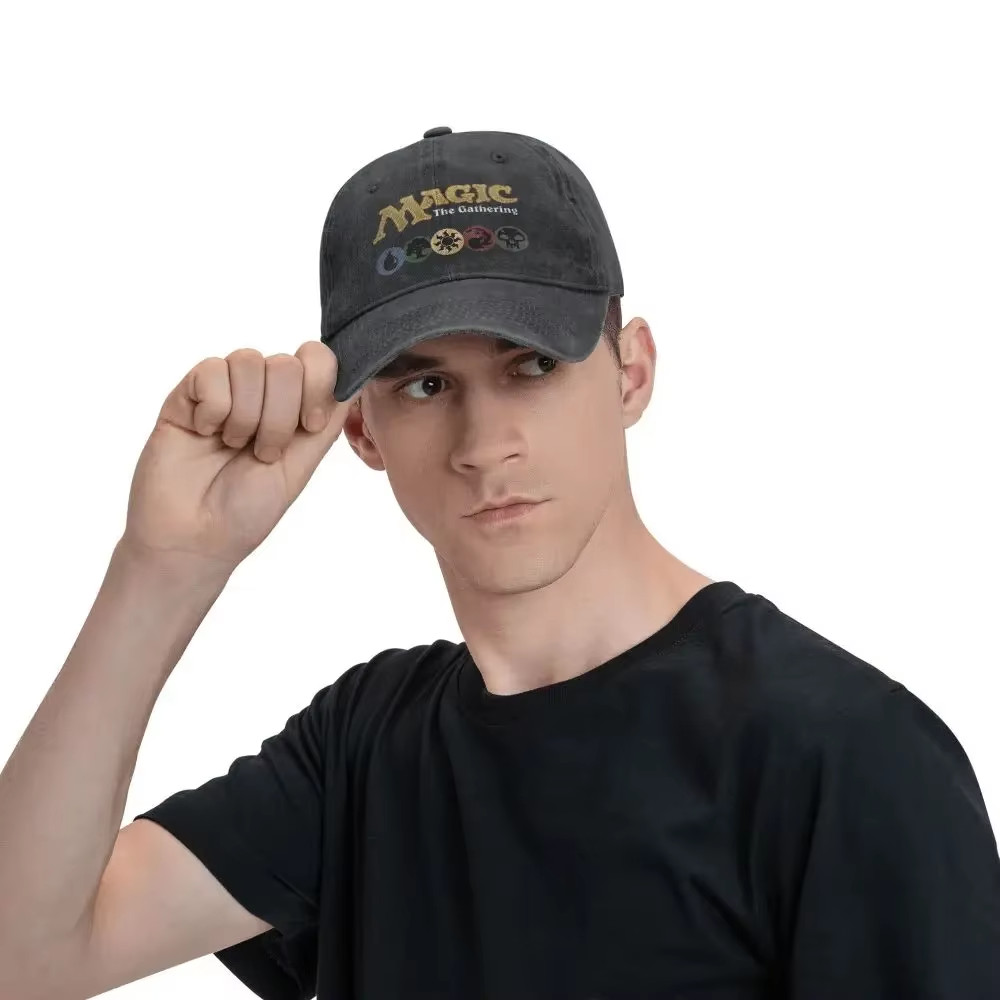 Magic The Gathering Inspired Uniform ADJUSTABLE Gray CAP/HAT For Teens/Adults