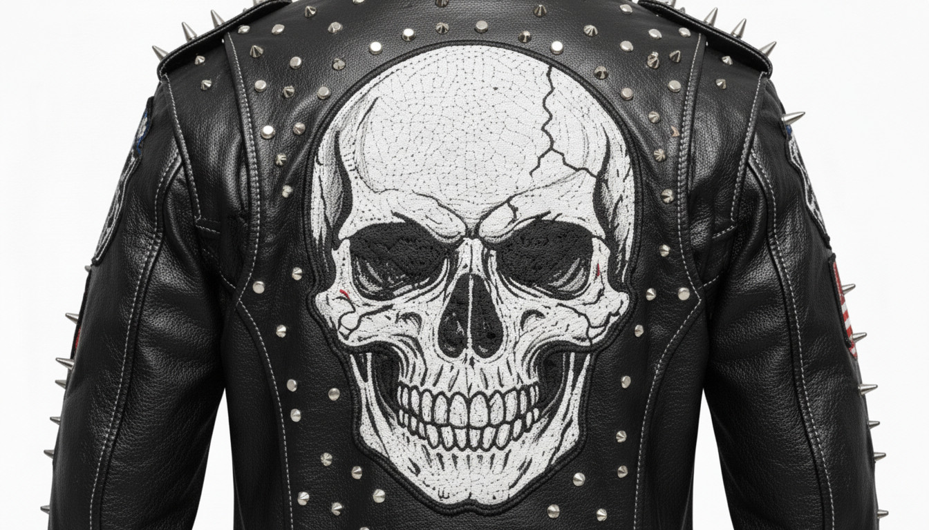 Men’s Studded Leather Jacket | Punk Rock Biker | Spiked Moto | Heavy Metal Style