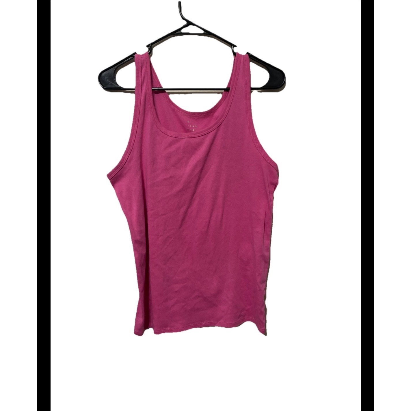 A New Day Pink Scoop Neck Tank Top Sleeveless Knit Basic Layering Shirt XL