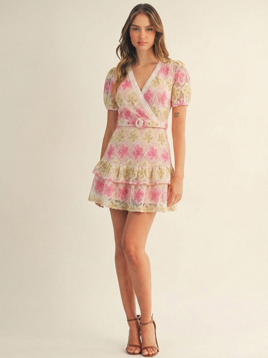 PINK Multicolor Dress Mini S,M,L