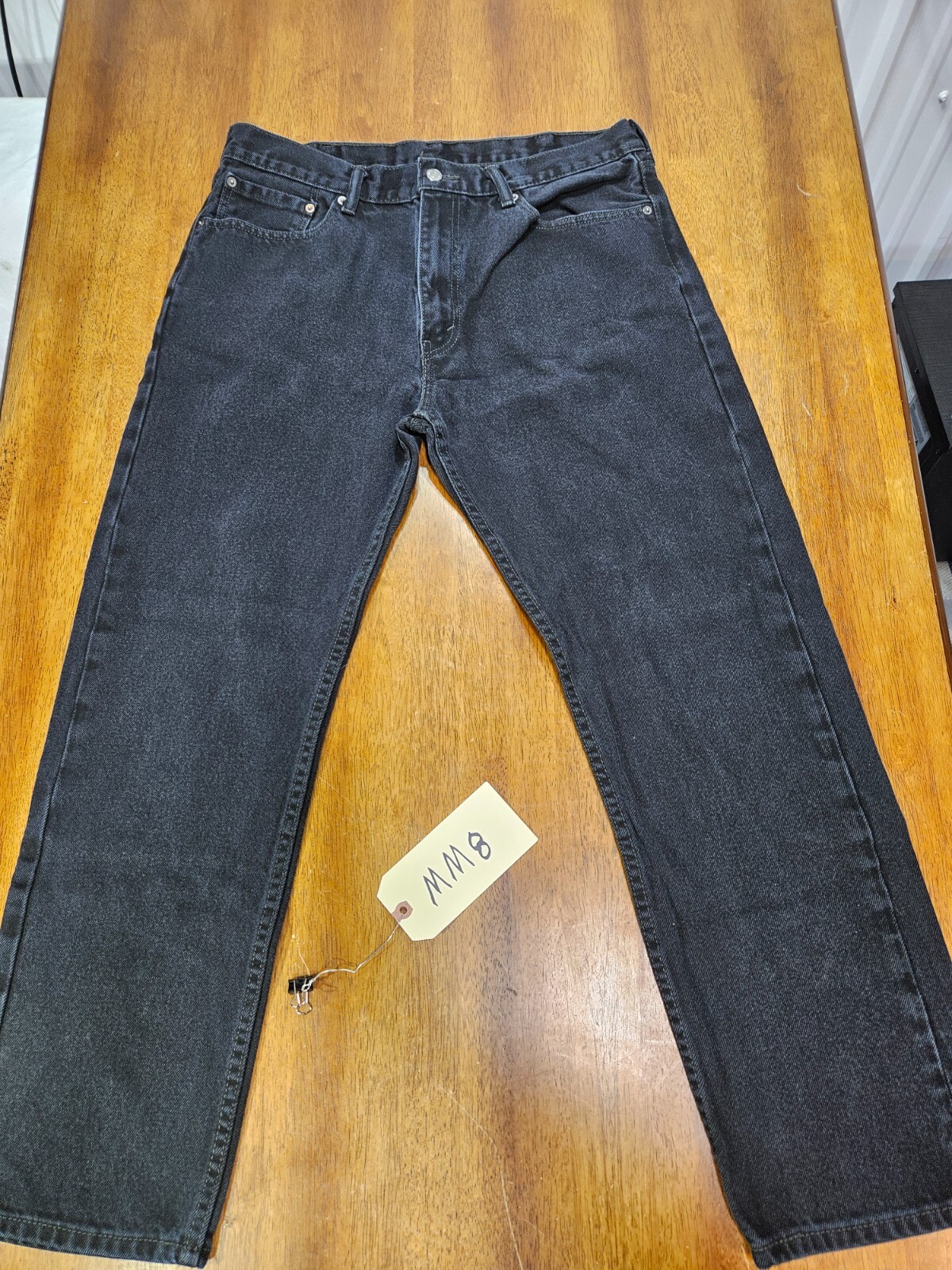Levi Strauss Denim Jeans 505 Mens Size 38×32 Zipper Button Pockets Dark Wash