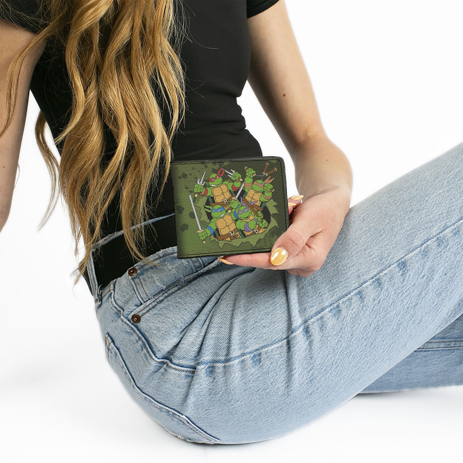 Bi-Fold Wallet Classic TMNT Turtles Battle Pose9 + TEENAGE MUTANT NINJA TURTLES