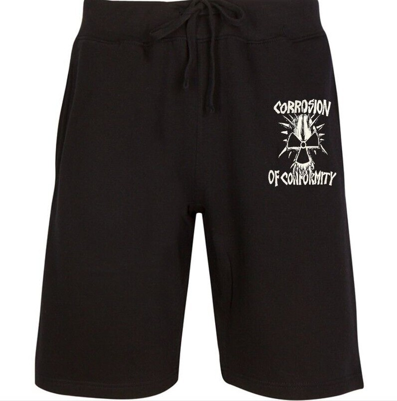 Corrosion of Conformity Heavy Metal Band Black Fleece Shorts